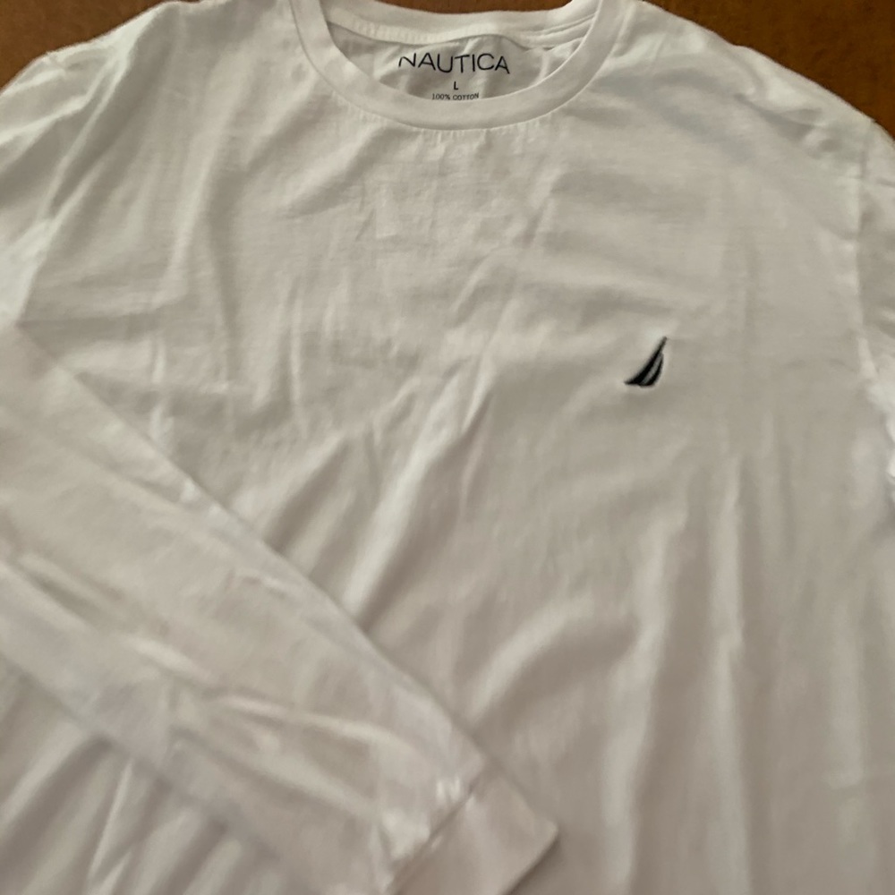 Mens Nautica White Longsleeve